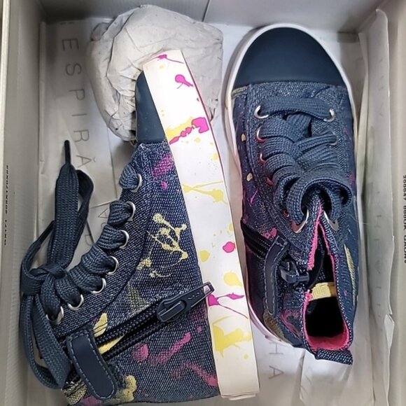 Geox Girls Jr Ciak High Top Canvas Sneakers - Picture 9 of 9